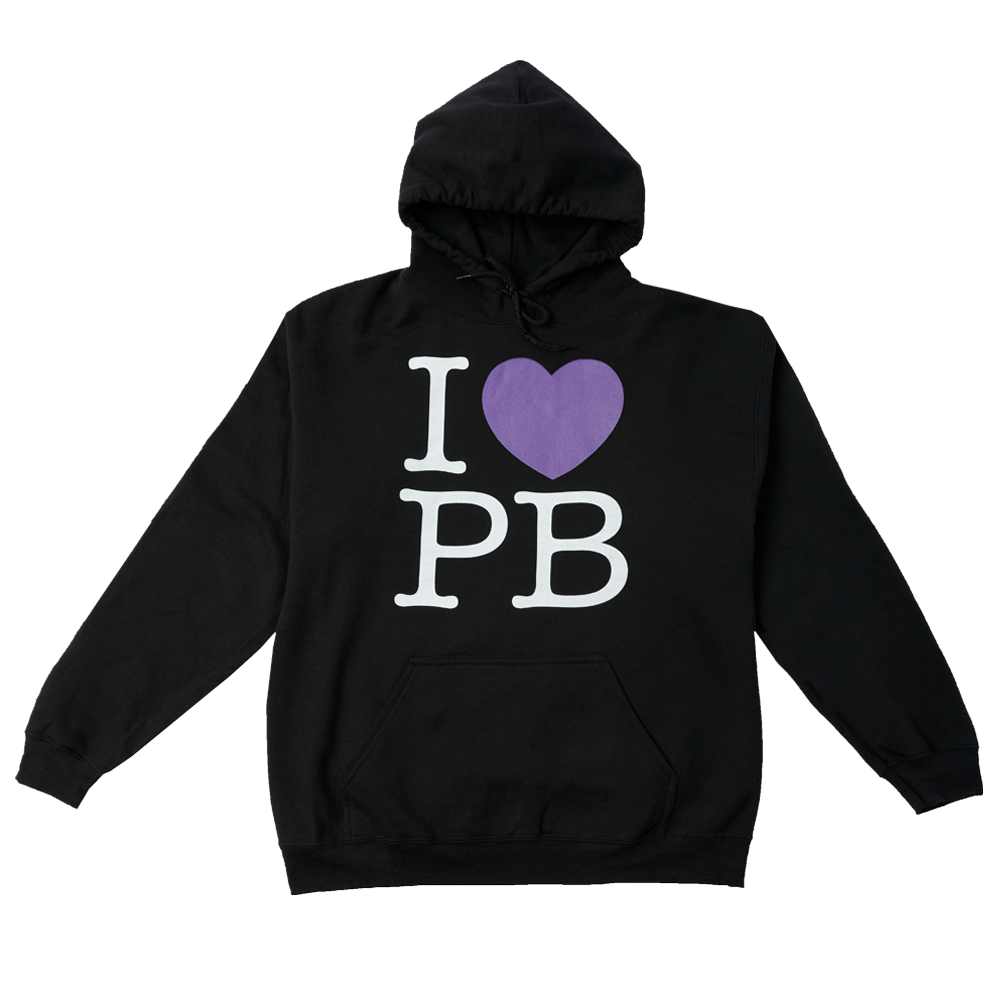 I <3 PB Black Hoodie FRONT