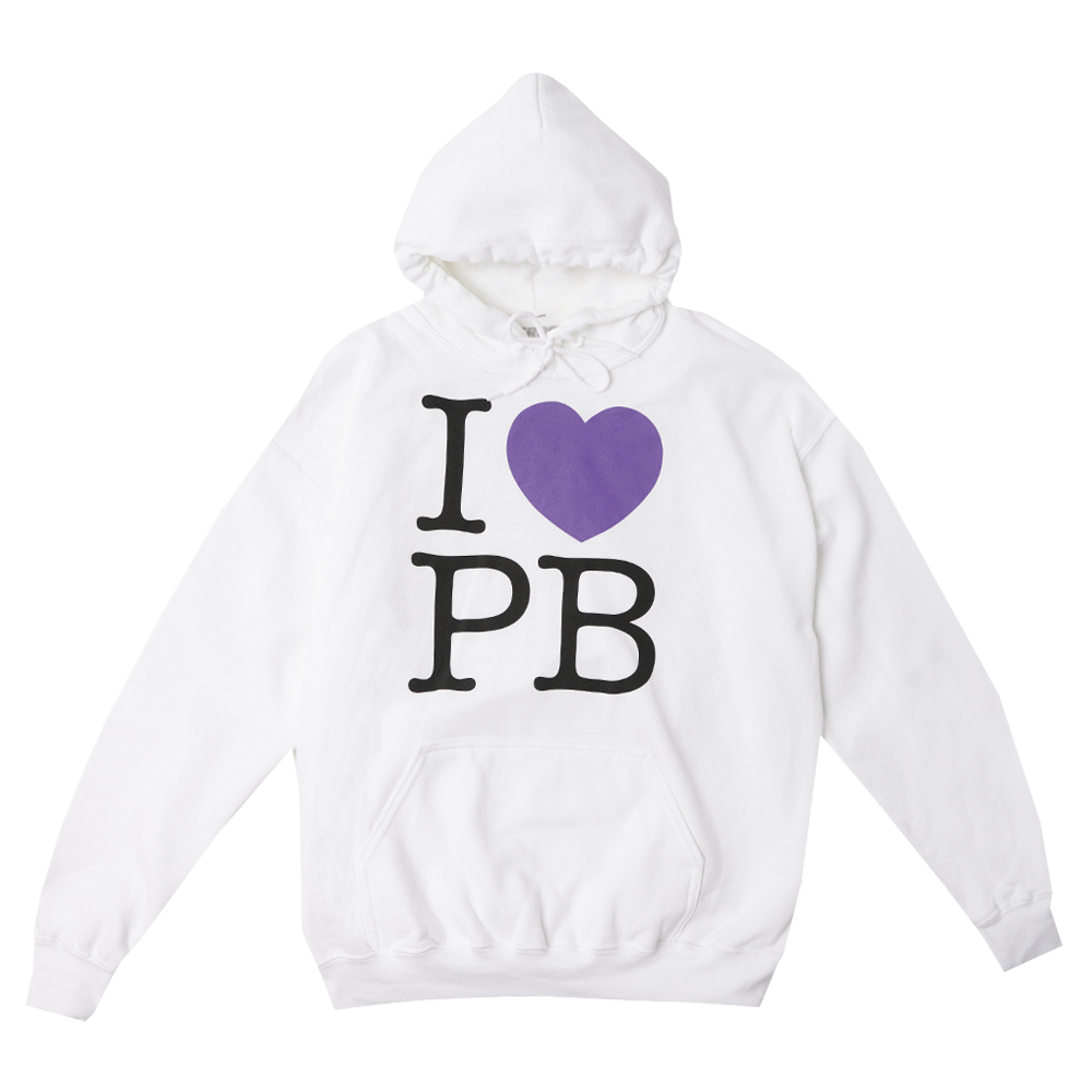 I <3 PB White Hoodie FRONT