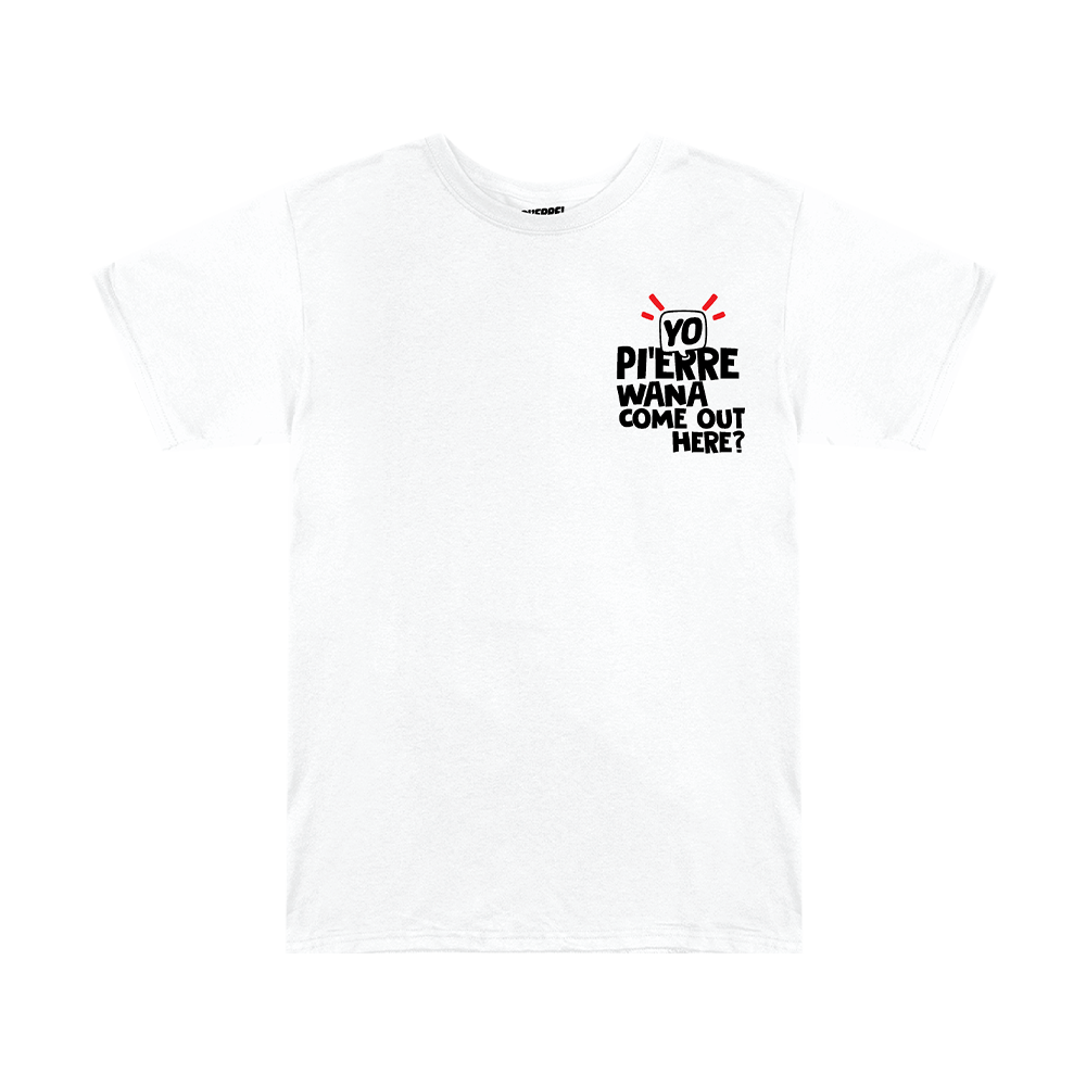 Yo Pi'erre White Celly T-Shirt