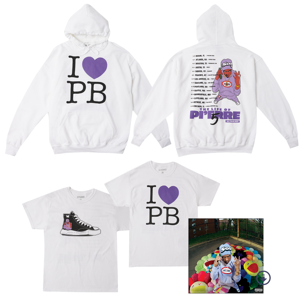 I Love PB White Hoodie – Pi'erre Bourne Official Store