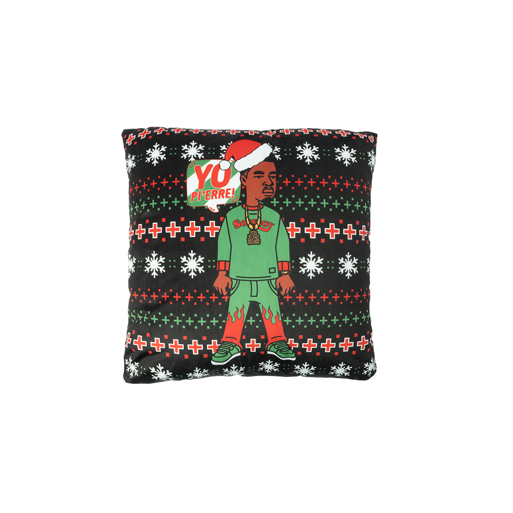 Yo Pi'erre! Holiday Pillow Front