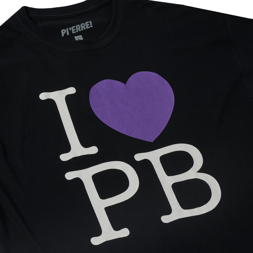 I <3 PB Black T-Shirt DETAIL