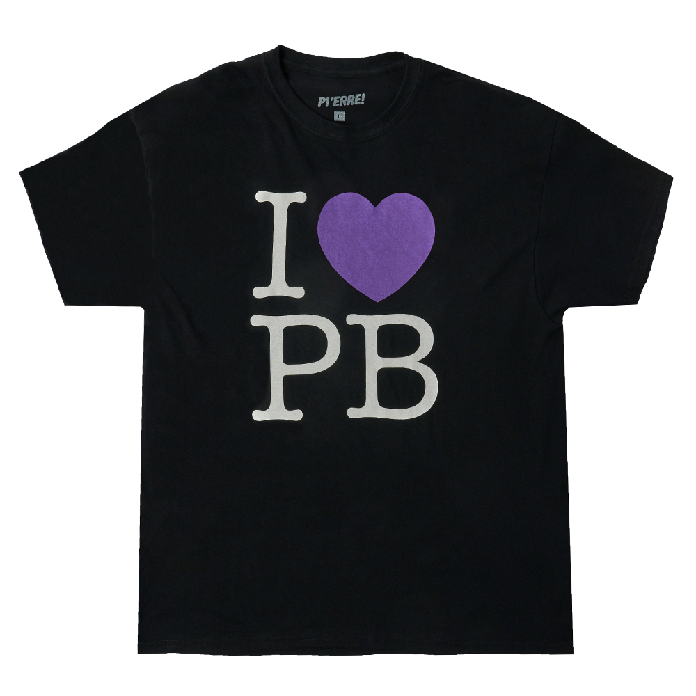 I <3 PB Black T-Shirt FRONT